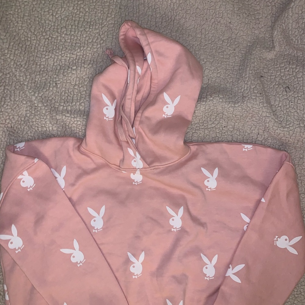 Playboy X Missguided cropped hoodie